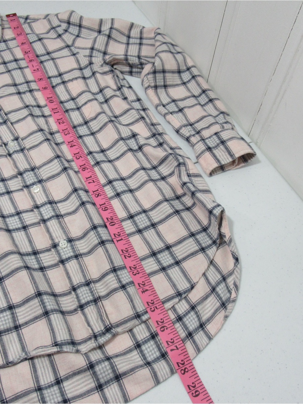 Grayson The Hero Pink Plaid Flannel Button Down Shirt Size XS - Picture 11 of 14